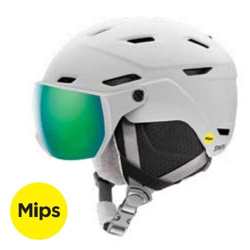 예약판매 2425 스미스 스노우보드 주니어 일체형 고글 헬멧 SMITH SURVEY JR MIPS MATTE WHITE GREEN MIRROR 서베이 밉스
